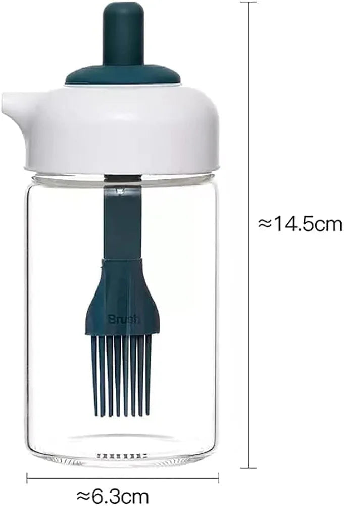 Glass Oil Dispenser with Silicone Brush