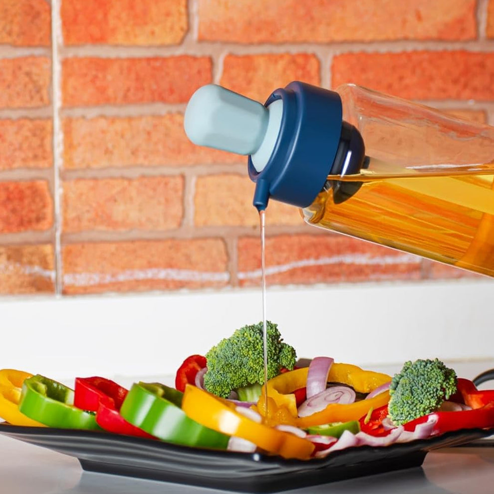 2 In 1 Oil Dispenser With Silicone Dropper Nozzle