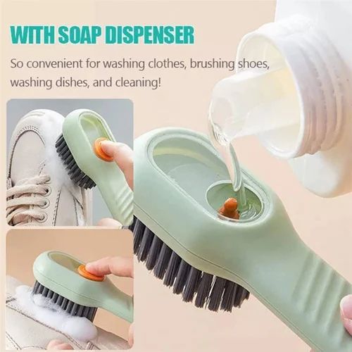 Liquid Adding Soft Fur Cleaning Brush