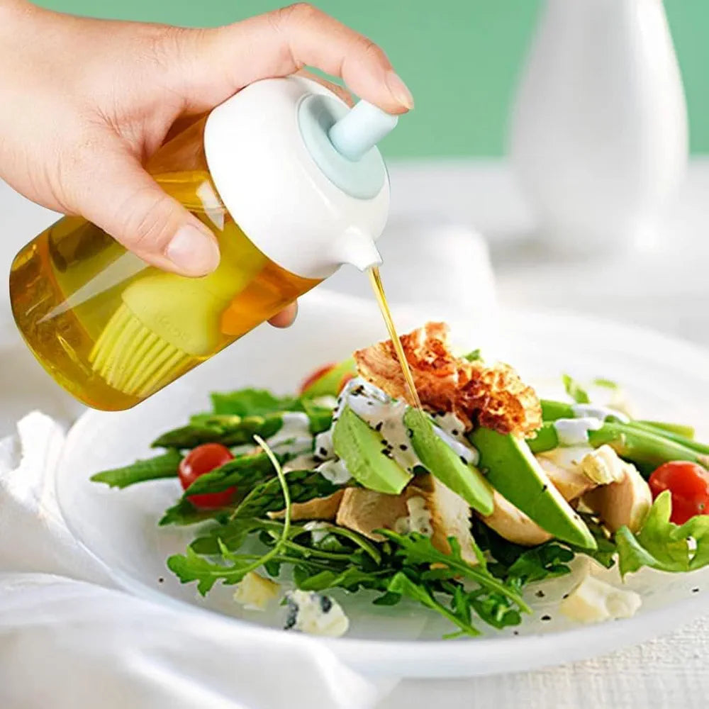 Glass Oil Dispenser with Silicone Brush