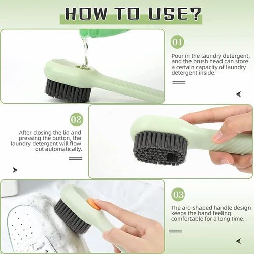 Liquid Adding Soft Fur Cleaning Brush
