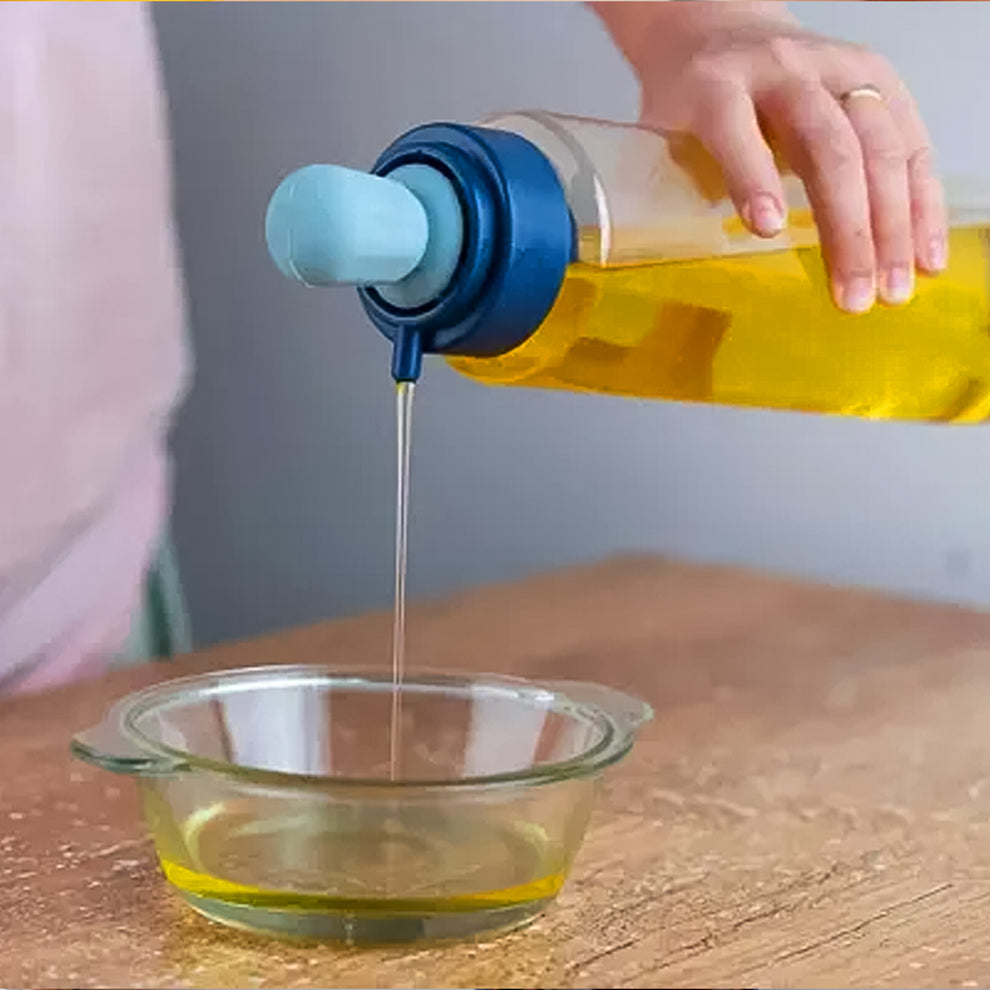 2 In 1 Oil Dispenser With Silicone Dropper Nozzle