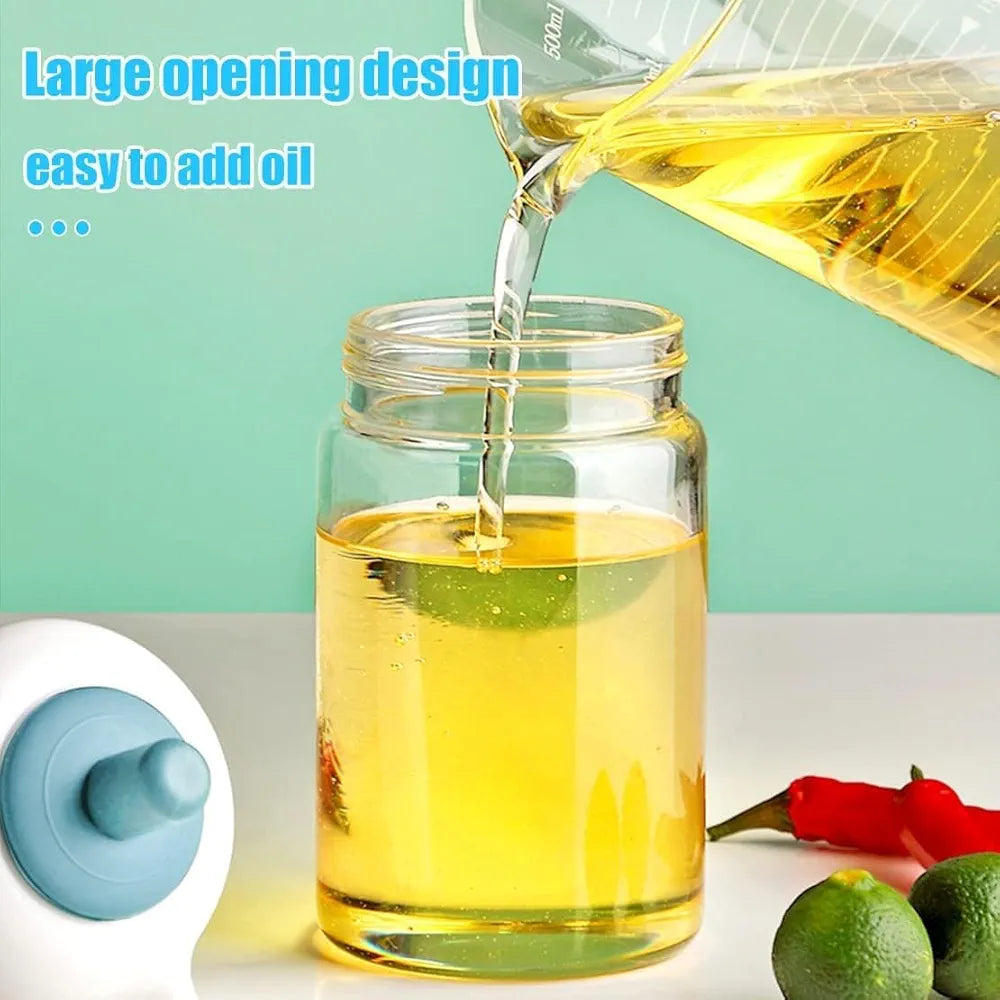 Glass Oil Dispenser with Silicone Brush