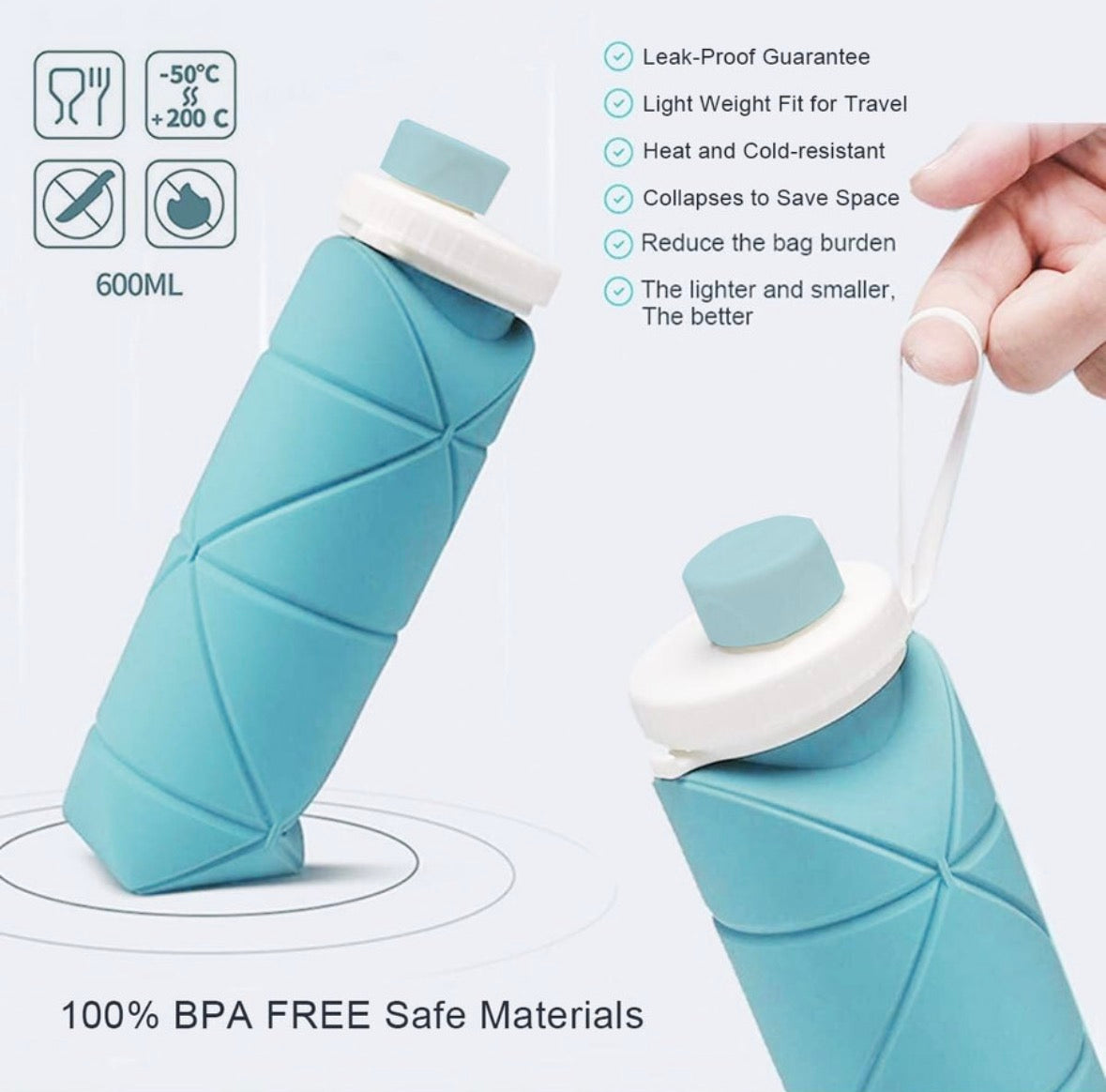 Foldable water bottle