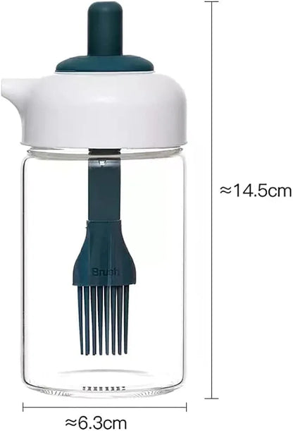 Glass Oil Dispenser with Silicone Brush