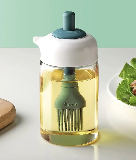 Glass Oil Dispenser with Silicone Brush