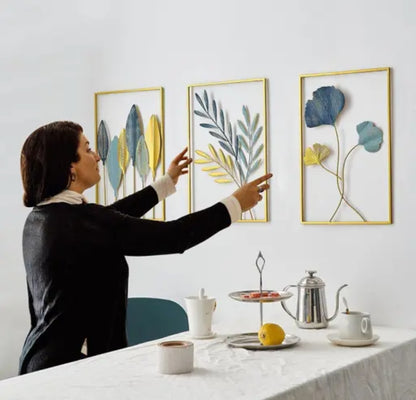Modern Metal Leaf Wall Art