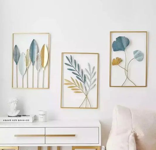 Modern Metal Leaf Wall Art